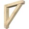Ekena Millwork Traditional Arts and Crafts Rough Sawn Bracket w/ Offset Brace, Douglas Fir, 6"W x 34"D x 34"H BKT0604X34X34TRA03RDF - alternate 1